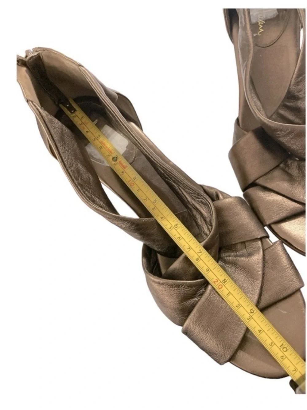 COLE HAAN Size 10.5 Bronze Delfina Espadrille Wedges Sandals Shoes w/ N. Air